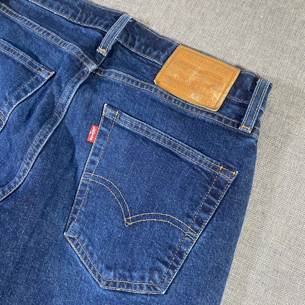 Levi Premium 514 Mens Jeans Dark Wash Straight Fit W30‎ L30 Cotton Blend